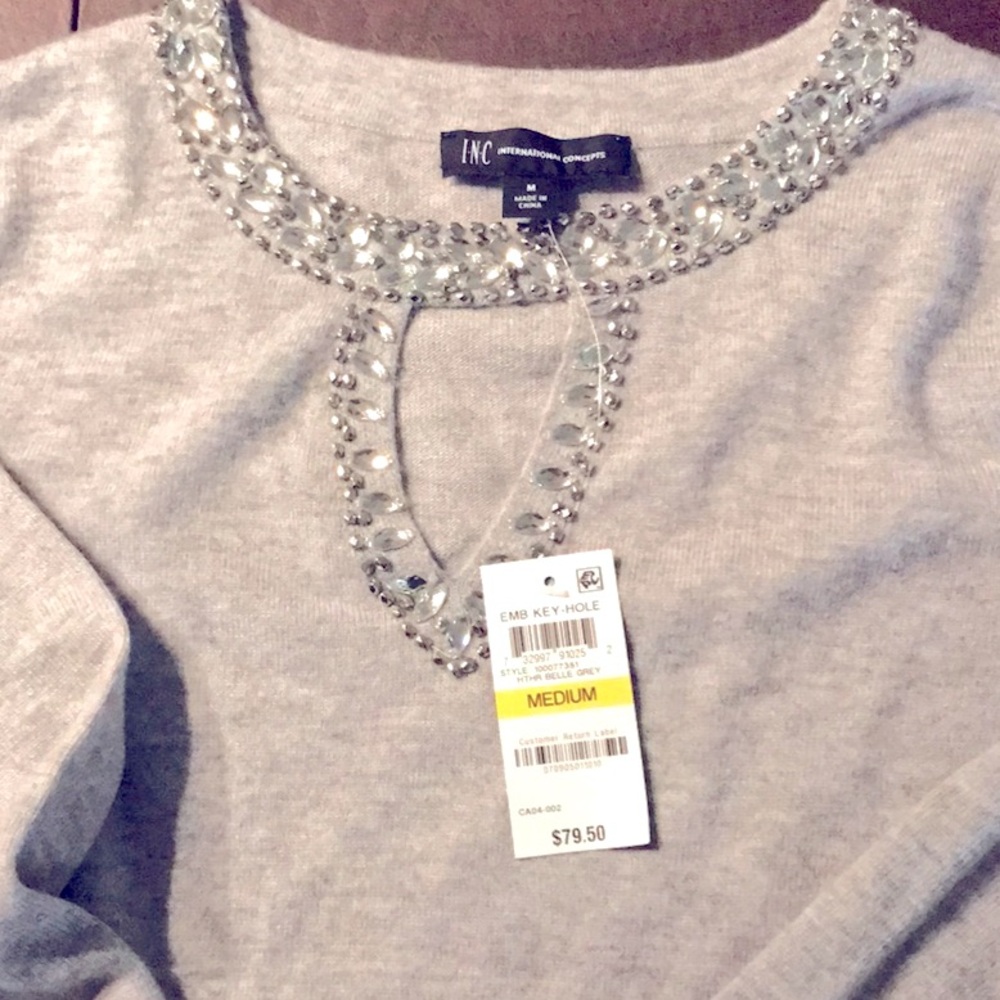 Dressy Grey INC Sweater - Picture 2 of 4